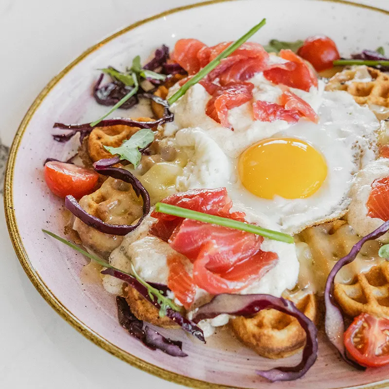 Gaufre La Saumon fumé